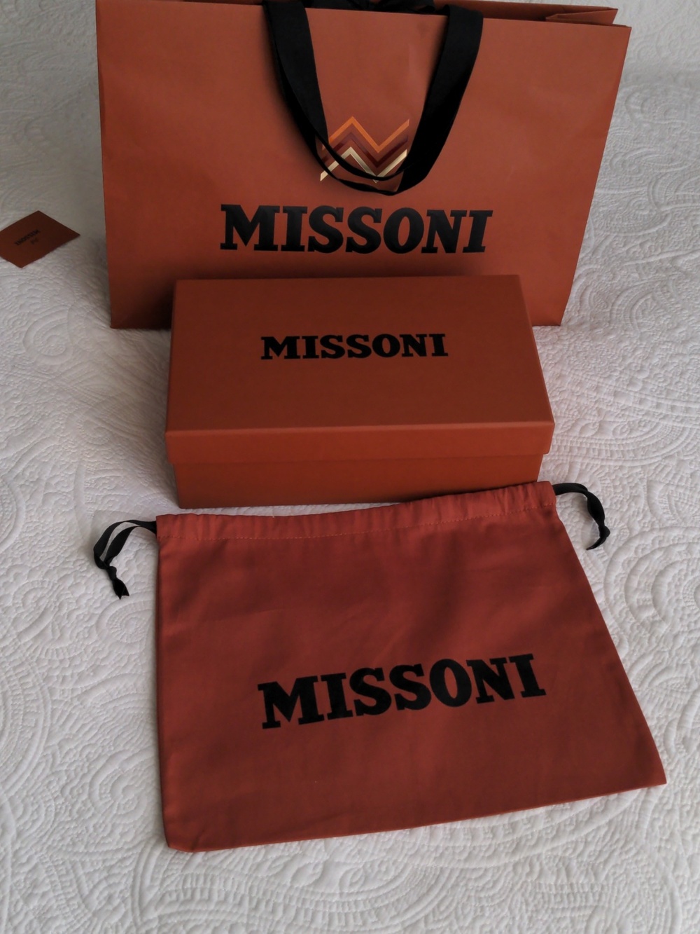 Missoni Packaging Set in Terracotta and Black